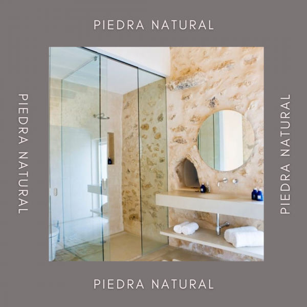 Baños con piedra natural – Hispabaño: Fabricante de Mamparas de Baño y